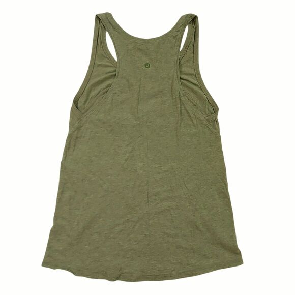 Lululemon Tank Top Womens 2 Brave Olive Love Racerback Gym Training Athletic - Picture 6 of 11